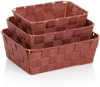 Kela Korb-Set Alvaro PP-Faserband terra 3Stk
