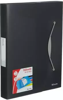 Esselte 5 x Ablagebox Vivida A4 PP bis 350 Blatt tranluzent schwarz