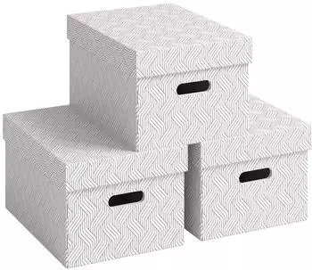 VON LEITZ by Leitz Aufbewahrungsbox &raquo;Medium 6141&laquo; 3 St&uuml;ck 15 L wei&szlig; 26.5x20.5x36.5 cm