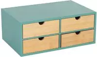 Relaxdays Schreibtischorganizer, Mehrfarbig, Holz, Holzwerkstoff, 33x14x21 cm,