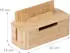 Relaxdays Kabelbox mit Handyhalter Bambus Hellbraun