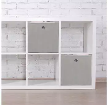 Relaxdays Aufbewahrungsbox im 4er Set Silber rau