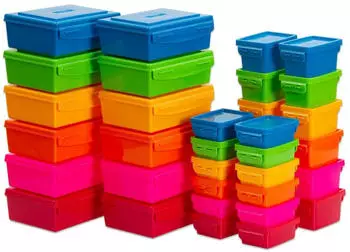 Betzold Aufbewahrungsboxen-Set, Farbe: bunt, Setgröße: 36-tlg.