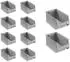 Proregal SparSet 10 x Graue Sichtlagerbox 3.0 HxBxT 12,5 x 14,5 x 23,5 cm 2,8 Liter Sichtlagerbehälter Sichtlagerkasten