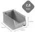 Proregal SparSet 10 x Graue Sichtlagerbox 3.0 HxBxT 12,5 x 14,5 x 23,5 cm 2,8 Liter Sichtlagerbehälter Sichtlagerkasten