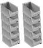 Proregal SparSet 10 x Graue Sichtlagerbox 3.0 HxBxT 12,5 x 14,5 x 23,5 cm 2,8 Liter Sichtlagerbehälter Sichtlagerkasten