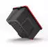 Paperflow Aufbewahrungsbox Locker 135 L Polypropylen fahrbar mit Rollen scharnierter Deckel stapelbar L 786 x B 535 x H 450 mm schwarz/rot
