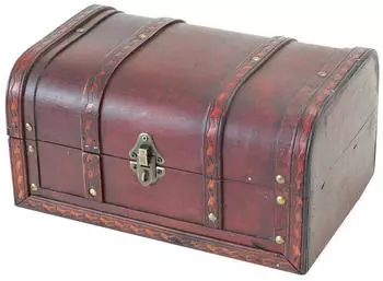 HMF 6401-130 Schatztruhe Holz Schloss 30 x 20 x 15 cm Spanien