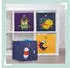Relaxdays Aufbewahrungsboxen 4er Set Vlies Pappe Stahl Bunt Faltbar 30 cm x 30 cm x 30 cm