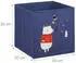 Relaxdays Aufbewahrungsboxen 4er Set Vlies Pappe Stahl Bunt Faltbar 30 cm x 30 cm x 30 cm