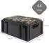 Proregal Sparset 3x Eurobox Nextgen Seat Box Camouflage HxBxT 26,5x40x60cm 44 Liter Griffe Offen Schwarz