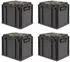 Proregal Sparset 4x Eurobox Nextgen Seat Box Camouflage HxBxT 36,5x30x40cm 30 Liter Griffe Geschlossen Schwarz