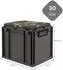 Proregal Sparset 4x Eurobox Nextgen Seat Box Camouflage HxBxT 36,5x30x40cm 30 Liter Griffe Geschlossen Schwarz