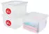 Iris Ohyama MCB-18 Kunststoffbox mit gewölbtem Deckel, 18L, 3er Set, nestbar (104498)