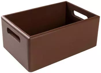 Creative Deco Holzkiste mit Griffen, Braun, 30x20x13cm (JAN-CD-SN130-BROWN)