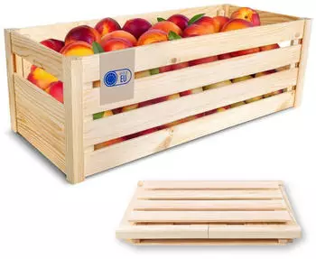 Creative Deco Klappkiste Holz Kiefer 69x29,5x23,5cm (JAN-CD-SKRZYNKASM-A-69x30x24)
