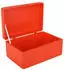 Creative Deco Holzkiste mit Deckel, Rot, 30x20x14cm