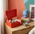 Creative Deco Holzkiste mit Deckel, Rot, 30x20x14cm