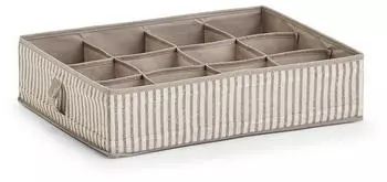 Zeller Stripes Aufbewahrungsbox Fleece 12 F&auml;cher 44x34x11cm (14642)