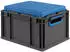 Proregal Eurobox Nextgen Seat Box Blau HxBxT 26,5x30x40cm 20 Liter Griffe Offen Schwarz Eurobehälter Sitzbox Transportbox