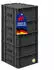Proregal Supersparset 5x Eurobox Nextgen Portable HxBxT 33,5x40x60cm 65 Liter Schwarz Eurobehälter Transportbox Transportbehälter