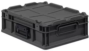Proregal Eurobox Nextgen Portable HxBxT 13,5x30x40cm 11 Liter Schwarz Eurobeh&auml;lter Transportbox Transportbeh&auml;lter