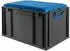 Proregal Eurobox Nextgen Seat Box Blau HxBxT 36,5x40x60cm 65 Liter Griffe Geschlossen Schwarz Eurobehälter Sitzbox Transportbox