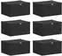 vidaXL Aufbewahrungsbox 6 pcs Anthrazit 43 x 34 x 23 cm Vliesstoff