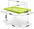 BigDean 2 Stück 60 L Aufbewahrungsbox mit Deckel Groß Limegrün Stapelbare Robuste Box