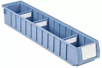 Proregal Regalkasten 600 SN Mit Etikett und Schutzhaube HxBxT 9 x 11,7 x 60 cm 4,2 Liter Sichtlagerkasten Sortimentskasten Sortimentsbox Kleinteilebox