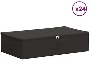 vidaXL Aufbewahrungsbox 24 pcs Anthrazit 70 x 40 x 18 cm Vliesstoff