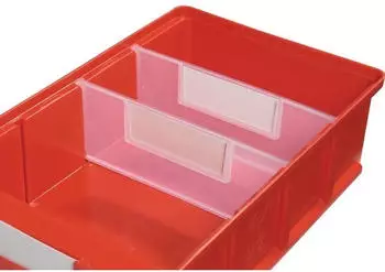 Lakape LA-KA-PE Trennwand PP transparent f&uuml;r Regalkasten B. 93 mm