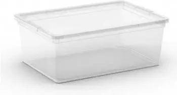 Proregal SuperSparSet 2x Mehrzweck Aufbewahrungsbeh&auml;lter HIPPO mit Deckel HxBxT 15x37x26 cm 11 Liter Transparent