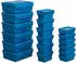Betzold Aufbewahrungsboxen-Set, Farbe: blau, Setgröße: 18-tlg.