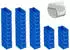 Proregal SuperSparSet 40 x Blaue Sichtlagerbox 2.0 Mit Abdeckung HxBxT 7,5 x 10 x 17,5 cm 0,8 Liter Sichtlagerbehälter Sichtlagerkasten