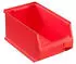 Proregal SparSet 5 x Rote Sichtlagerbox 3.0 HxBxT 12,5 x 14,5 x 23,5 cm 2,8 Liter Sichtlagerbehälter Sichtlagerkasten
