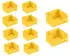 Proregal SparSet 10x Gelbe Sichtlagerbox 1,0 HxBxT 6 x 10 x 10 cm 0,4 Liter Sichtlagerbehälter