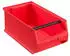 Proregal SparSet 5x Rote Sichtlagerbox 4,1 mit Griffstange HxBxT 15 x 20 x 35 cm 7,2 Liter Sichtlagerbehälter