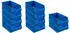 Proregal SparSet 10x Blaue Sichtlagerbox 5,1 mit Griffstange HxBxT 20 x 30 x 50 cm 21,8 Liter Sichtlagerbehälter