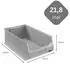 Proregal SparSet 5x Graue Sichtlagerbox 5,0 HxBxT 20 x 30 x 50 cm 21,8 Liter Sichtlagerbehälter