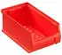Proregal SparSet 5x Rote Sichtlagerbox 2,0 HxBxT 7,5 x 10 x 17,5 cm 0,8 Liter Sichtlagerbehälter