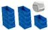 Proregal SparSet 10 x Blaue Sichtlagerbox 4.0 Mit Abdeckung HxBxT 15 x 20 x 35 cm 7,2 Liter Sichtlagerbehälter Sichtlagerkasten
