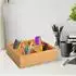 HomCom Aufbewahrungsbox Organizer Ausziehbar Bambus Natur 24,6 x 17,6 x 7 cm