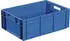 Tecwerk Transportbehälter L600xB400xH320mm blau PP Durchfassgr.Seitenw.geschl.