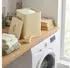 Relaxdays Waschmittelbox Metall 6 Liter Beige