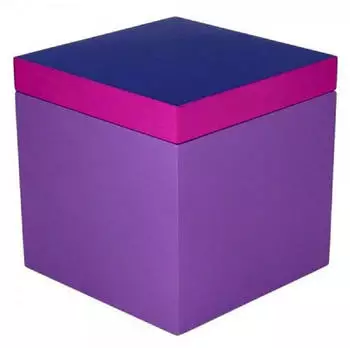 Gift Company Aufbewahrungsbox MDF Neo S 13x13x13cm dreifarbig - dunkelblau/neon lila/lila