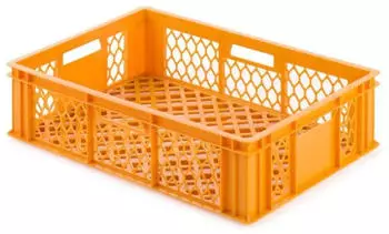 Proregal Eurobeh&auml;lter B&auml;cker- und Konditorenkasten HxBxT 17,1 x 40 x 60 33 Liter Gelb-Orange Br&ouml;tchenkiste Sstapelbare B&auml;ckerkiste