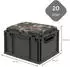 Proregal Sparset 6x Eurobox Nextgen Seat Box Camouflage HxBxT 26,5x30x40cm 20 Liter Griffe Offen Schwarz
