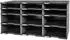 Exacompta MODULODOC EcoBlack Dokumentenablage 12 Fächer (6x56/6x110 mm) Etikettenhalter Schubladen nachrüstbar 25 Jahre Garantie