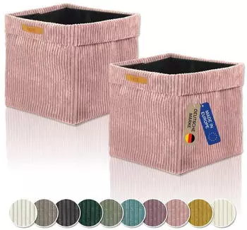 Lycce Cord 2P Faltbare Aufbewahrungsbox 2er Pack, Cord, Puderrosa (Cord 2P)